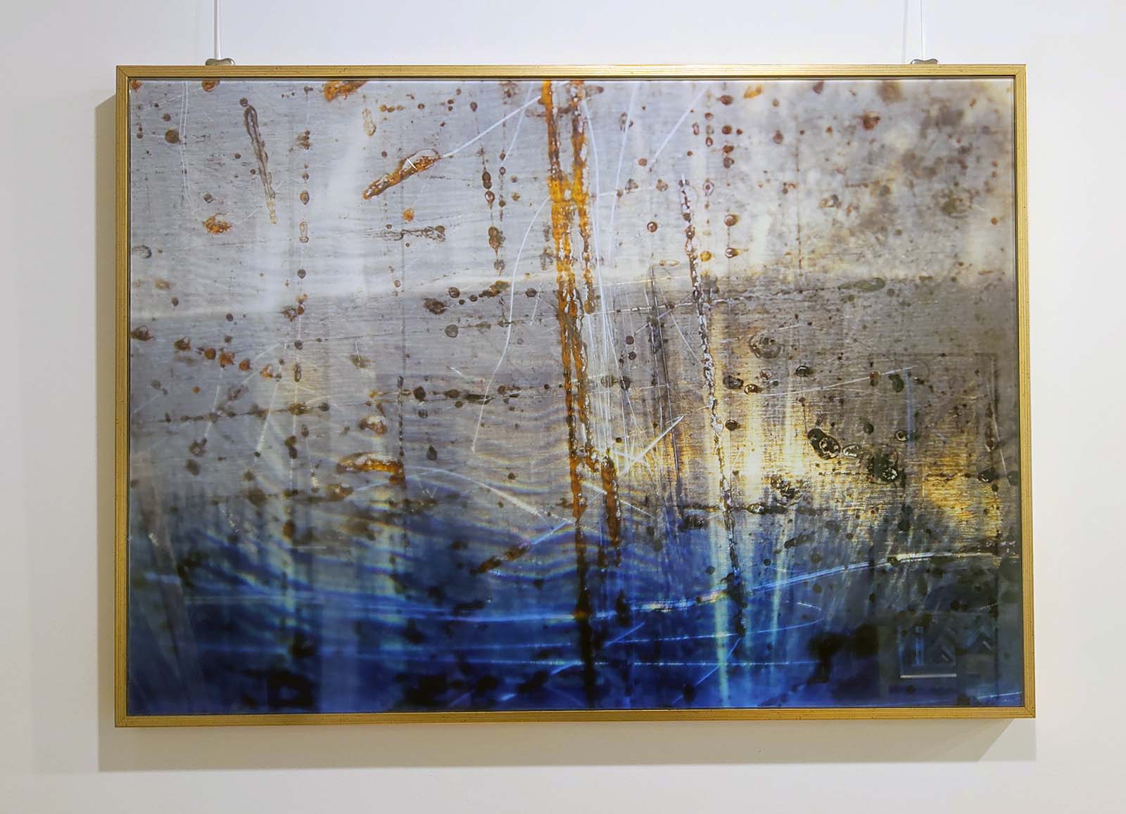 Obraz kropli na miedzianej płytce